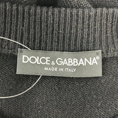 Dolce & Gabbana Long Sleeve Sweater 38 Black Red White Crew — view 3