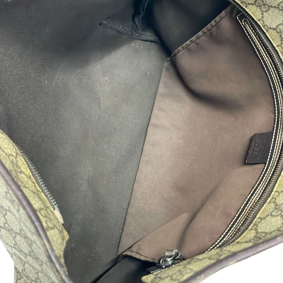 Gucci Tote GG Plus Supreme Beige Dark Brown Leather — view 7