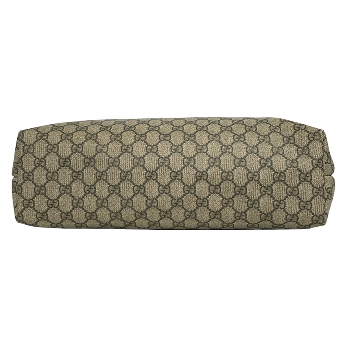 Gucci Tote GG Plus Supreme Beige Dark Brown Leather — view 5