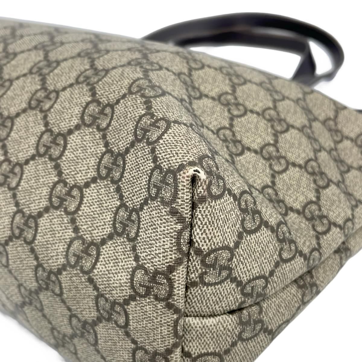 Gucci Tote GG Plus Supreme Beige Dark Brown Leather — view 6