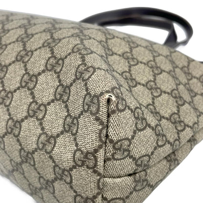 Gucci Tote GG Plus Supreme Beige Dark Brown Leather — view 6