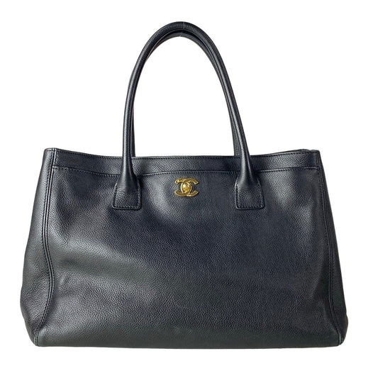Chanel Tote Executive Line Black Gold Leather