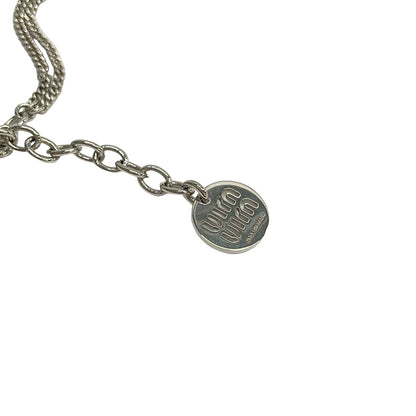 Miu Necklace Silver Clear Logo — view 5