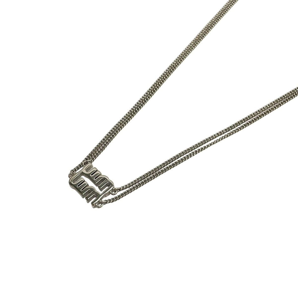 Miu Necklace Silver Clear Logo — view 3