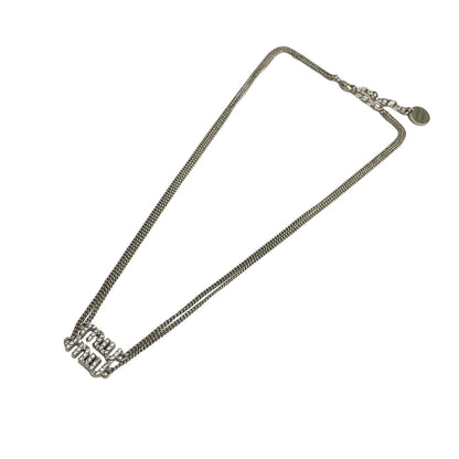 Miu Necklace Silver Clear Logo — view 2
