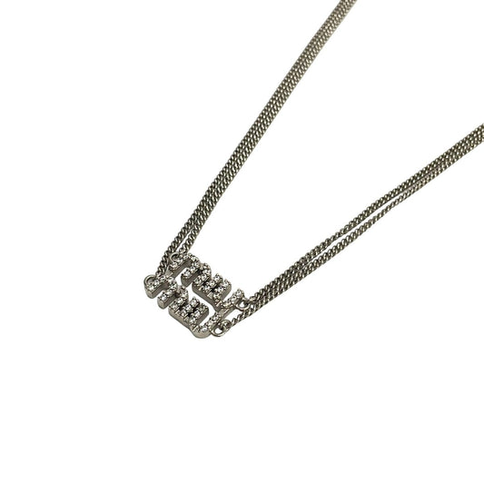 Miu Necklace Silver Clear Logo