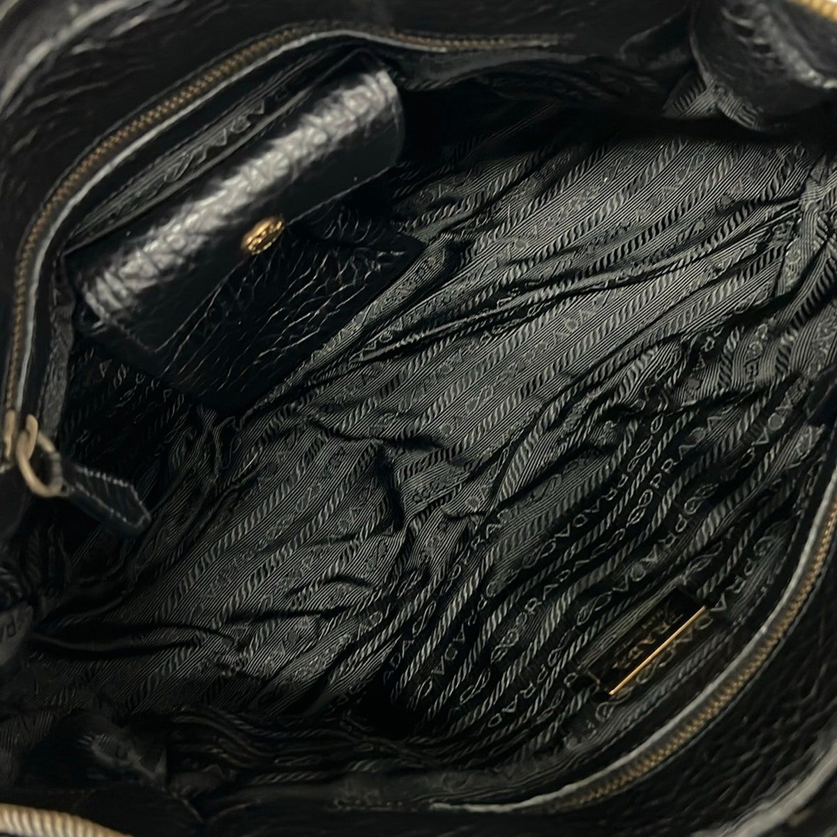 Prada Shoulder Bag Black Leather — view 7