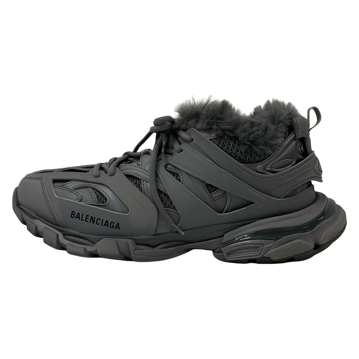 Balenciaga Sneakers 28.5 Fur Track Sweatshirt Gray Fur
