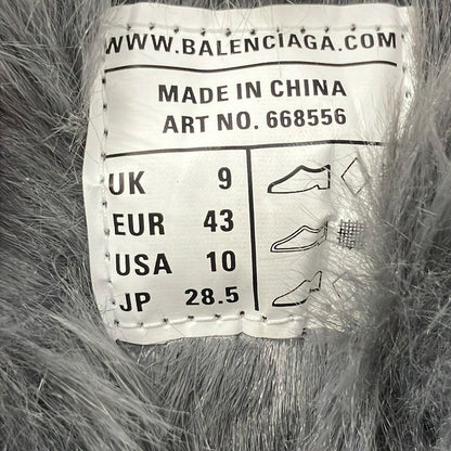 Balenciaga Sneakers 28.5 Fur Track Sweatshirt Gray Fur — view 6