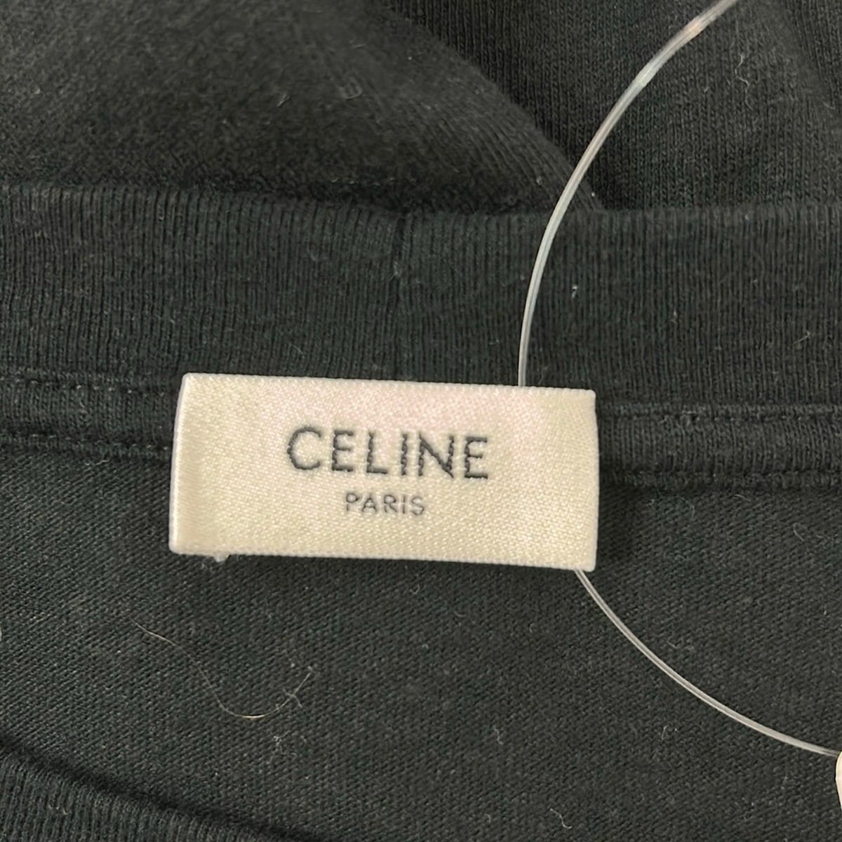 Celine Short Sleeve T-Shirt XS Loose Cropped Black Paris 16 Print — view 3