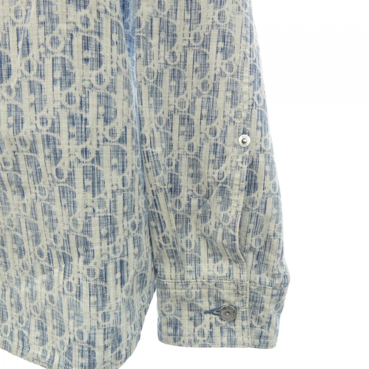 Dior Oblique Kasuri Cotton Denim Shirt — view 6