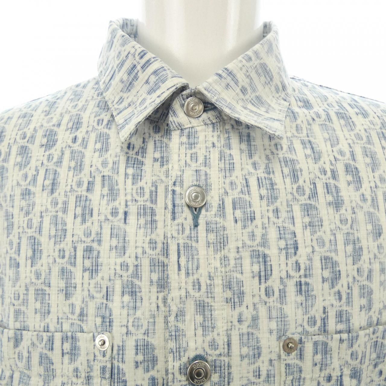 Dior Oblique Kasuri Cotton Denim Shirt — view 5