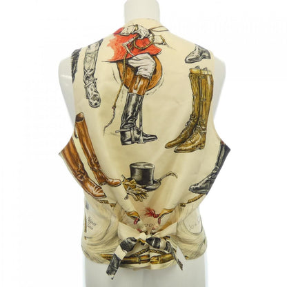 Hermes Vintage Propos Bottes Twill Lane Vest — view 2