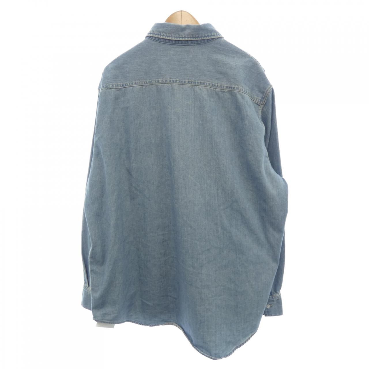 Celine Oversize Shirt Vintage Stone Indigo Denim — view 2