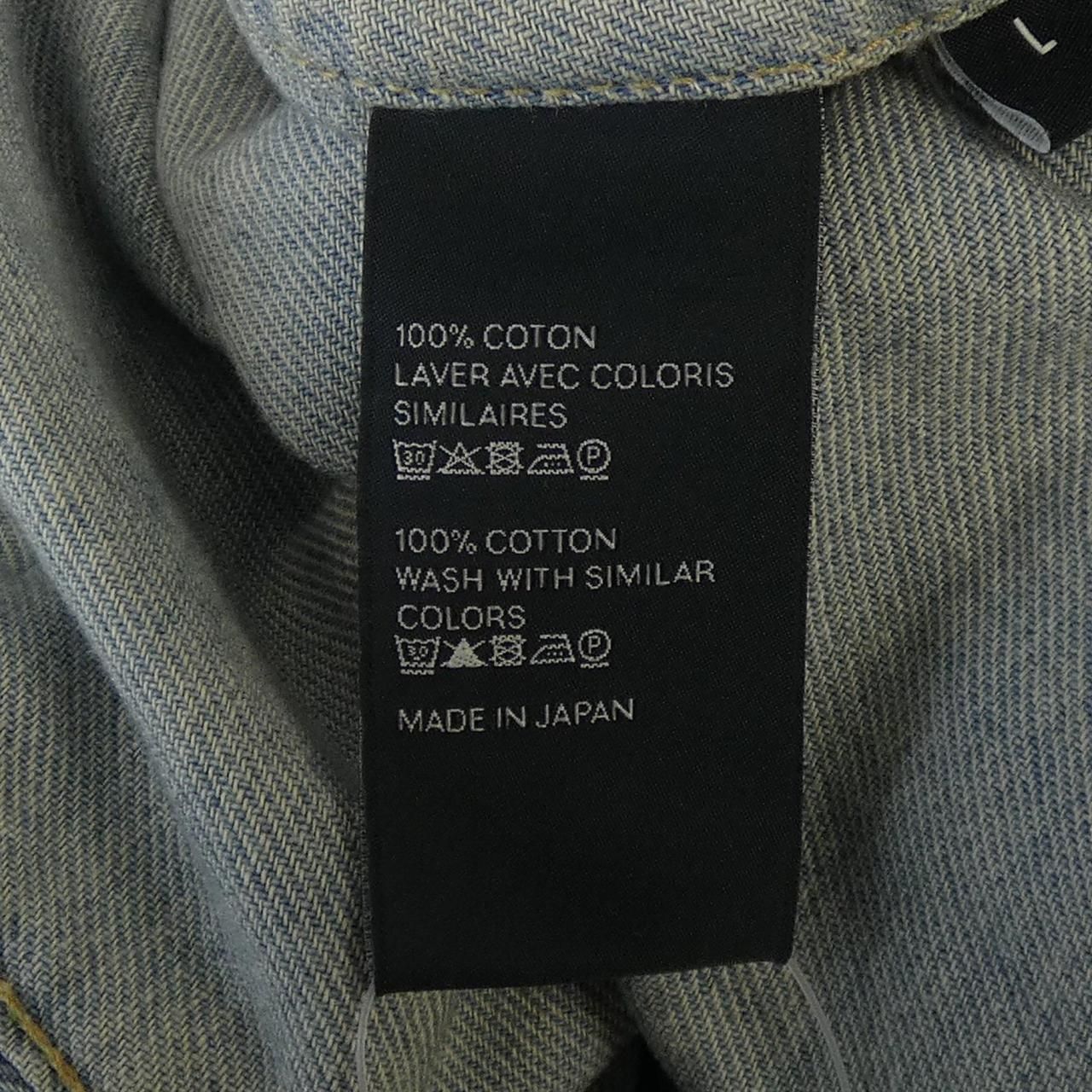 Celine Oversize Shirt Vintage Stone Indigo Denim — view 3