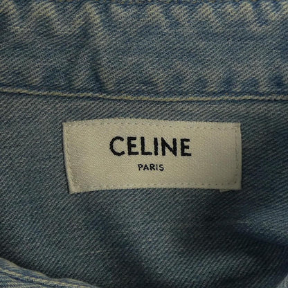 Celine Oversize Shirt Vintage Stone Indigo Denim — view 4