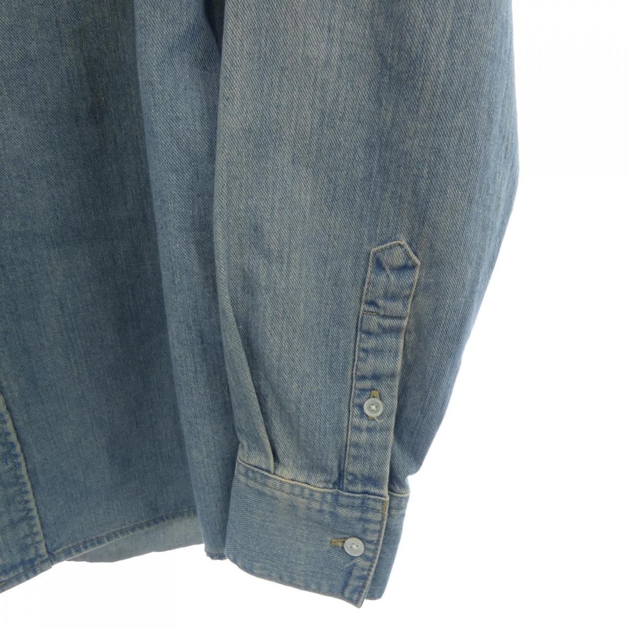 Celine Oversize Shirt Vintage Stone Indigo Denim — view 6
