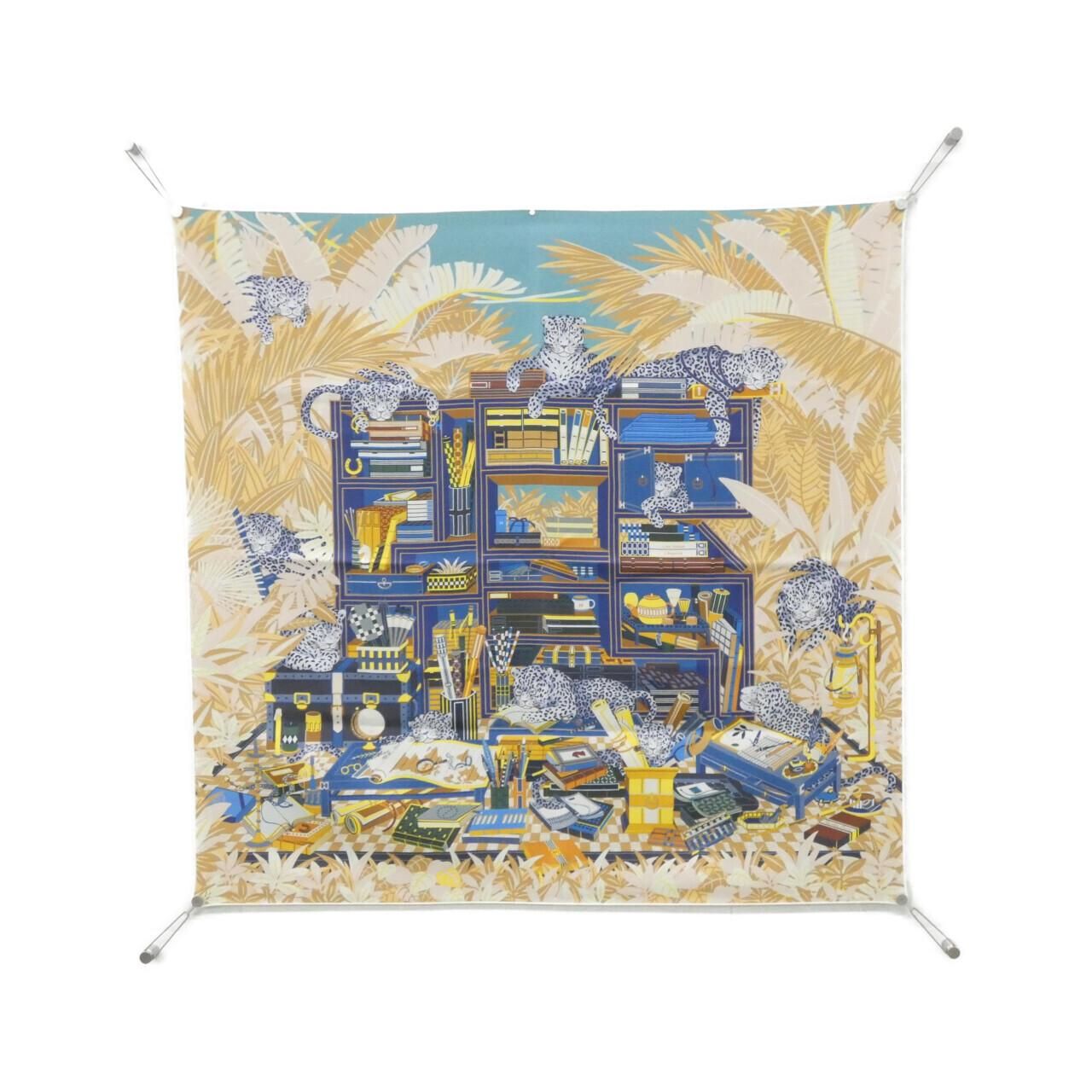 Hermes les Douze Leopards Carre Double Face Scarf