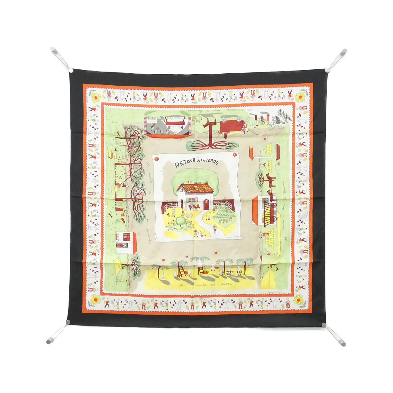 Hermes Retour Terre Carre Scarf