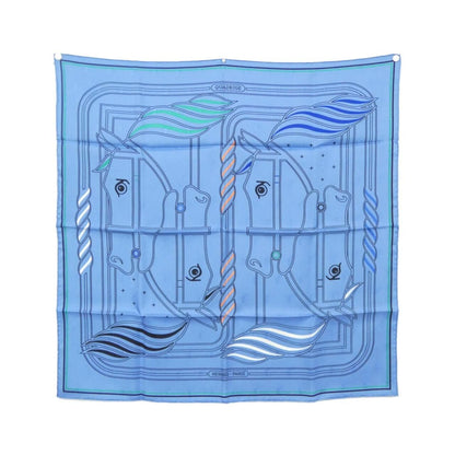 Hermes Carre Scarf Blue