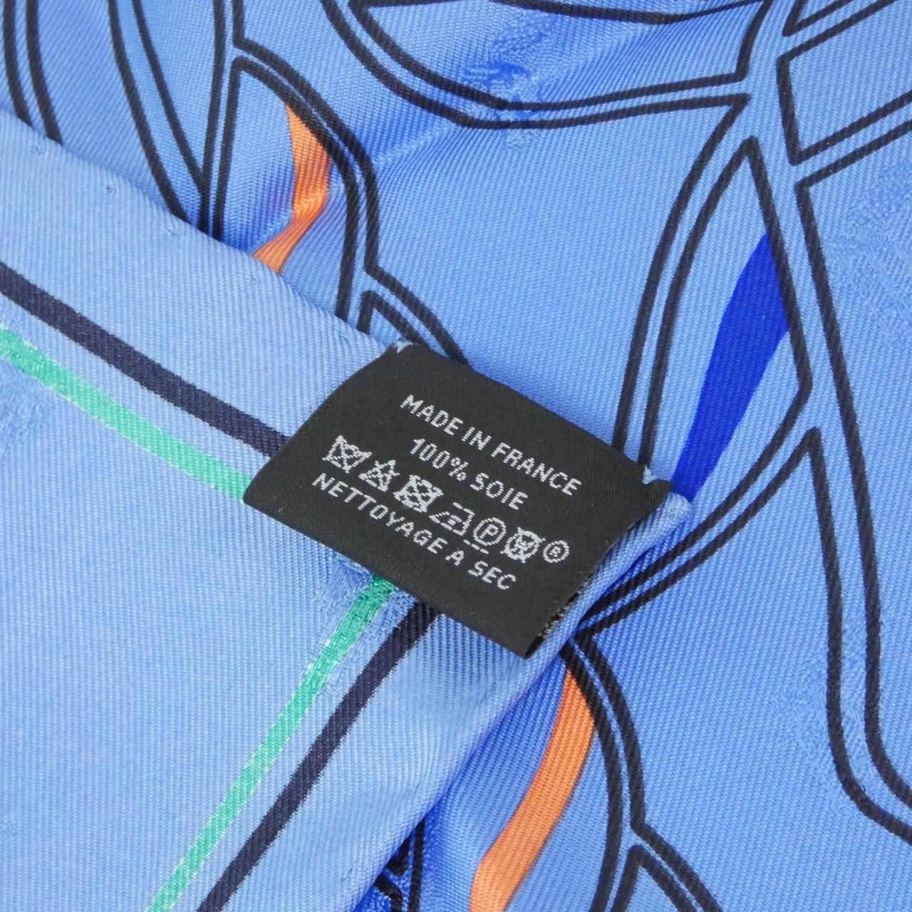 Hermes Carre Scarf Blue — view 3