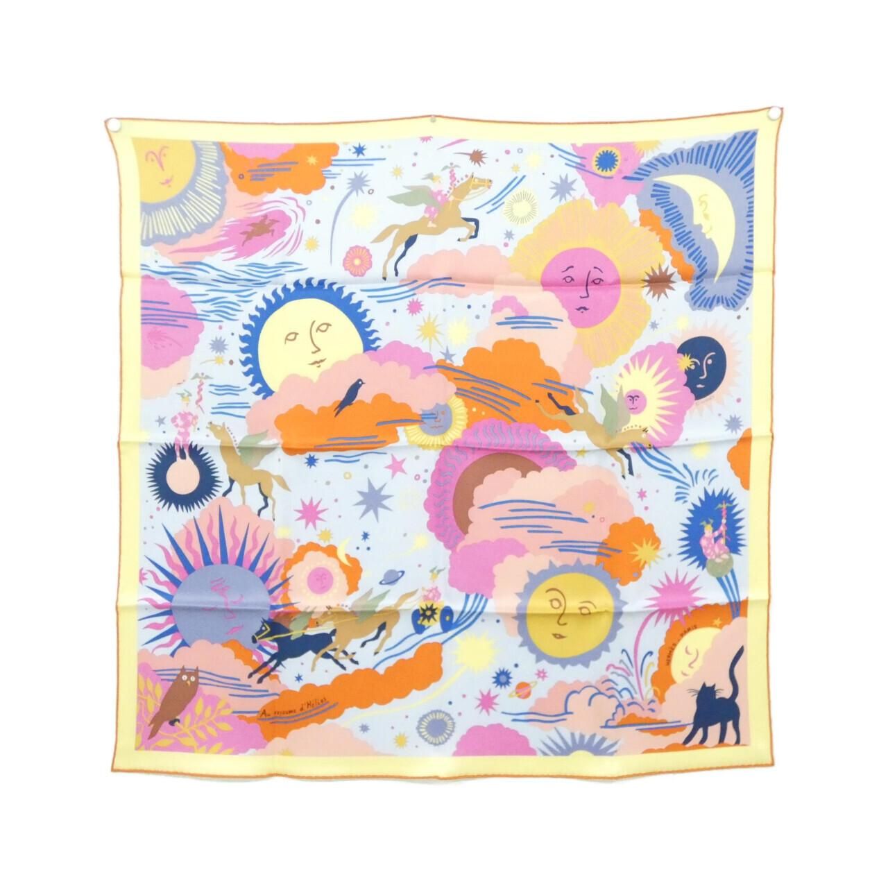 Hermes Carre Scarf Blue