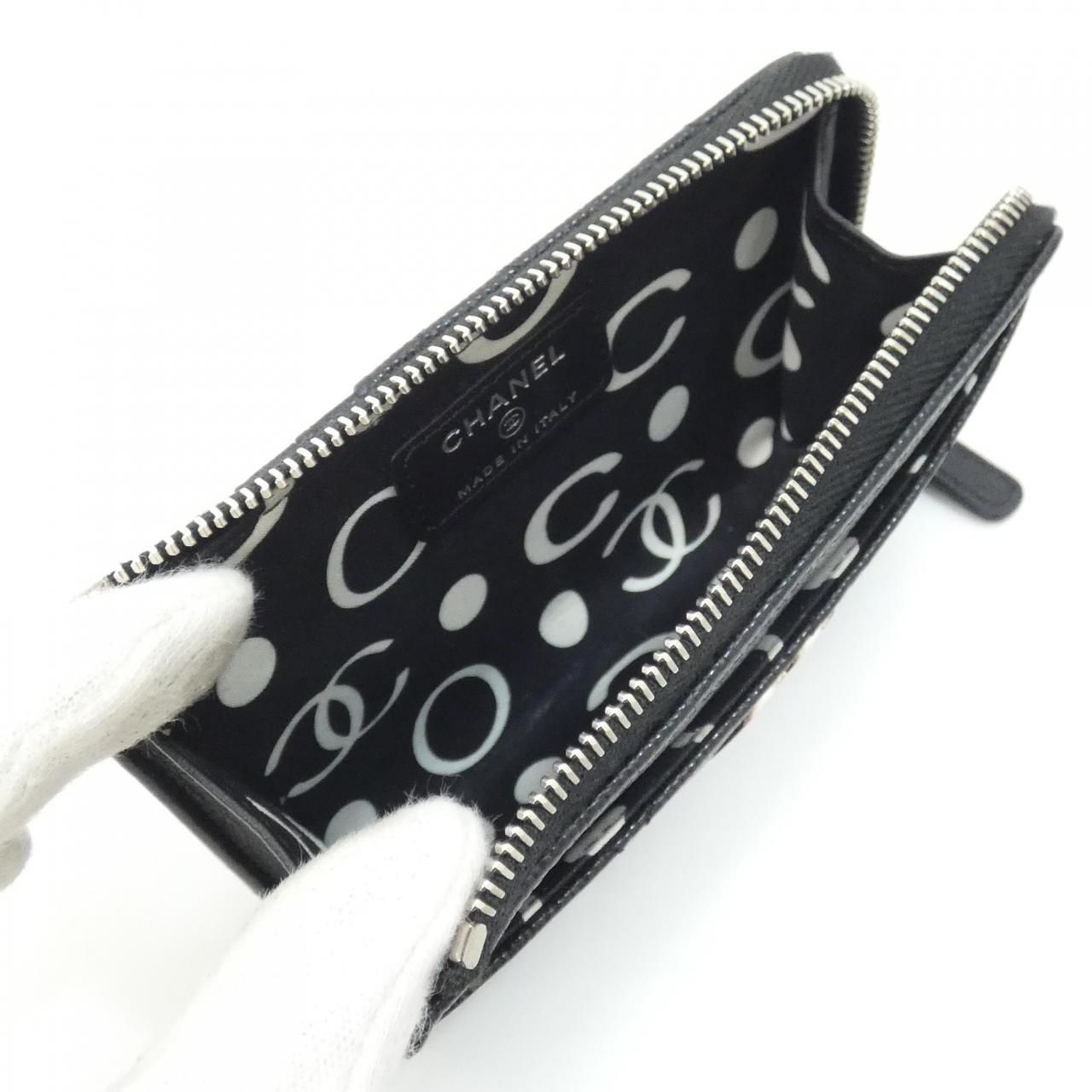 Chanel Card Case Card Holders Black — view 8