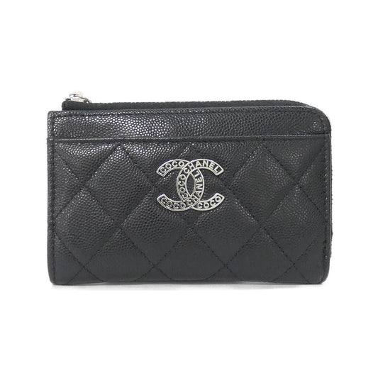 Chanel Card Case Card Holders Black