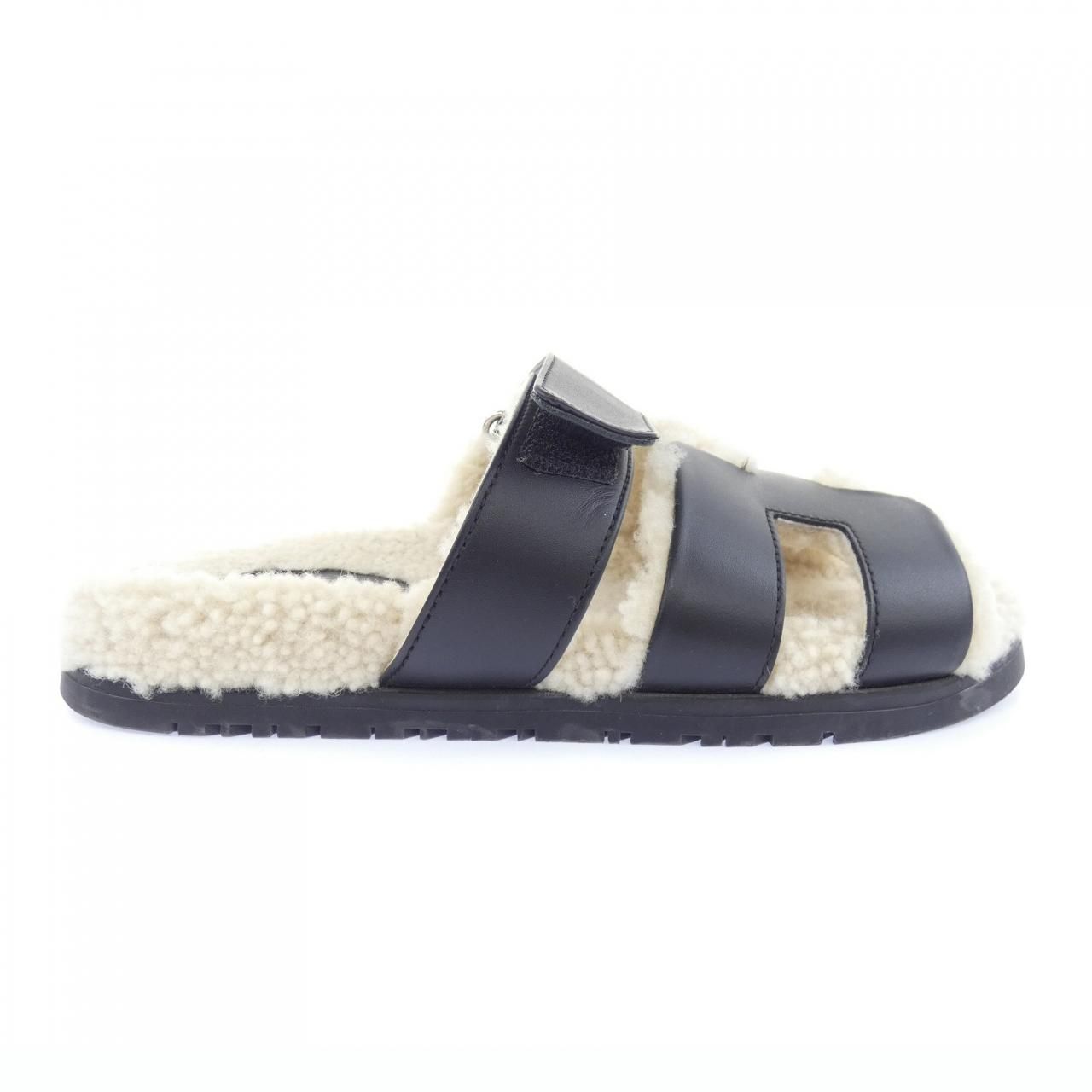 Hermes Chypre Sandals Black