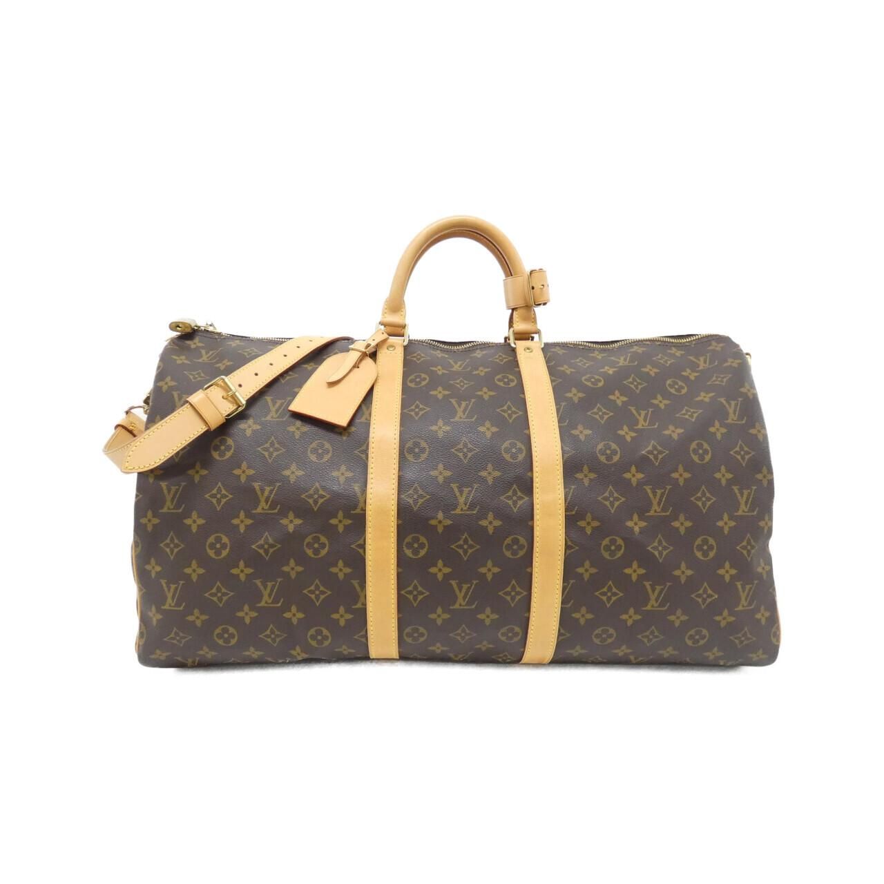 Louis Vuitton Monogram Keepall Bandouliere 55 cm Boston Bag