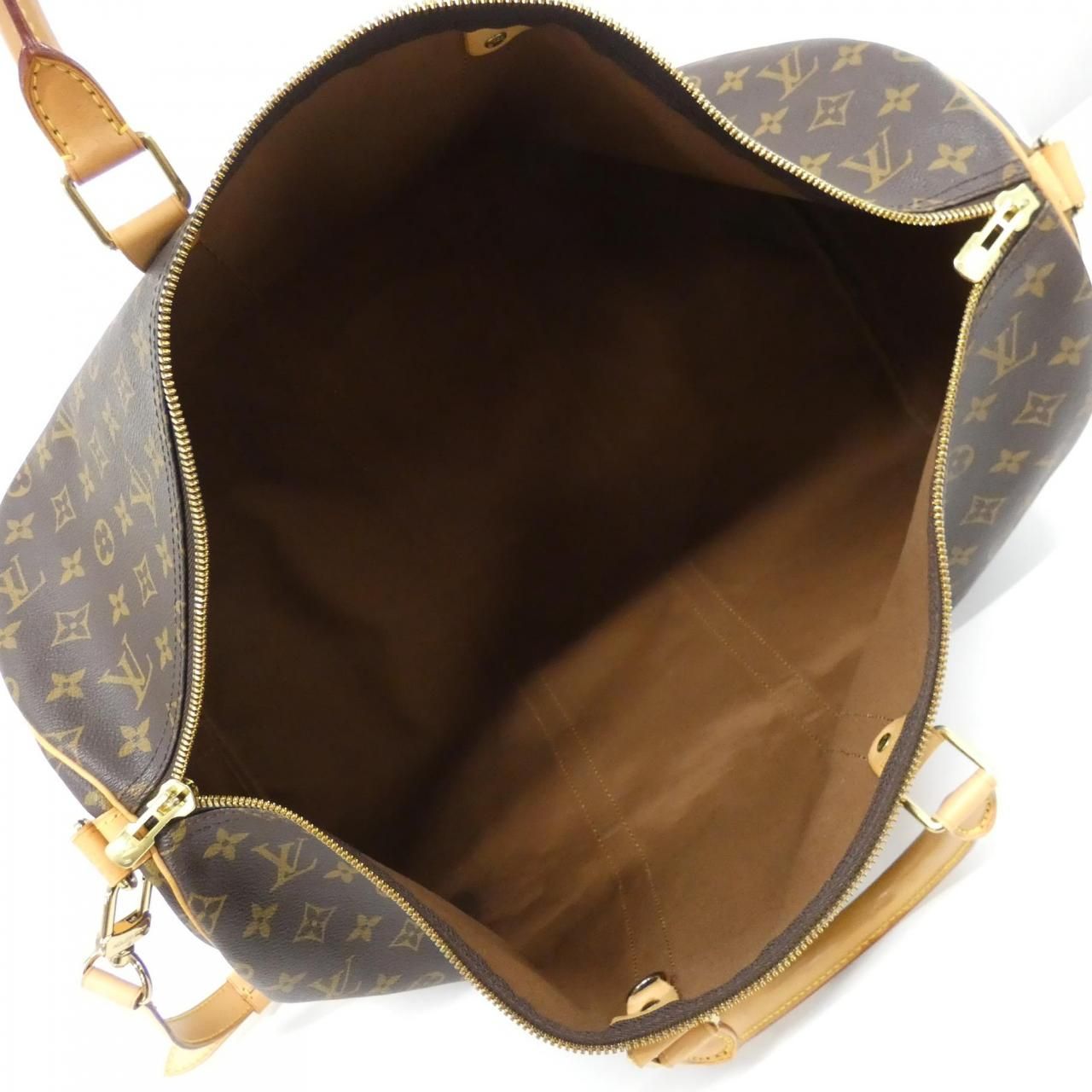 Louis Vuitton Monogram Keepall Bandouliere 55 cm Boston Bag — view 9