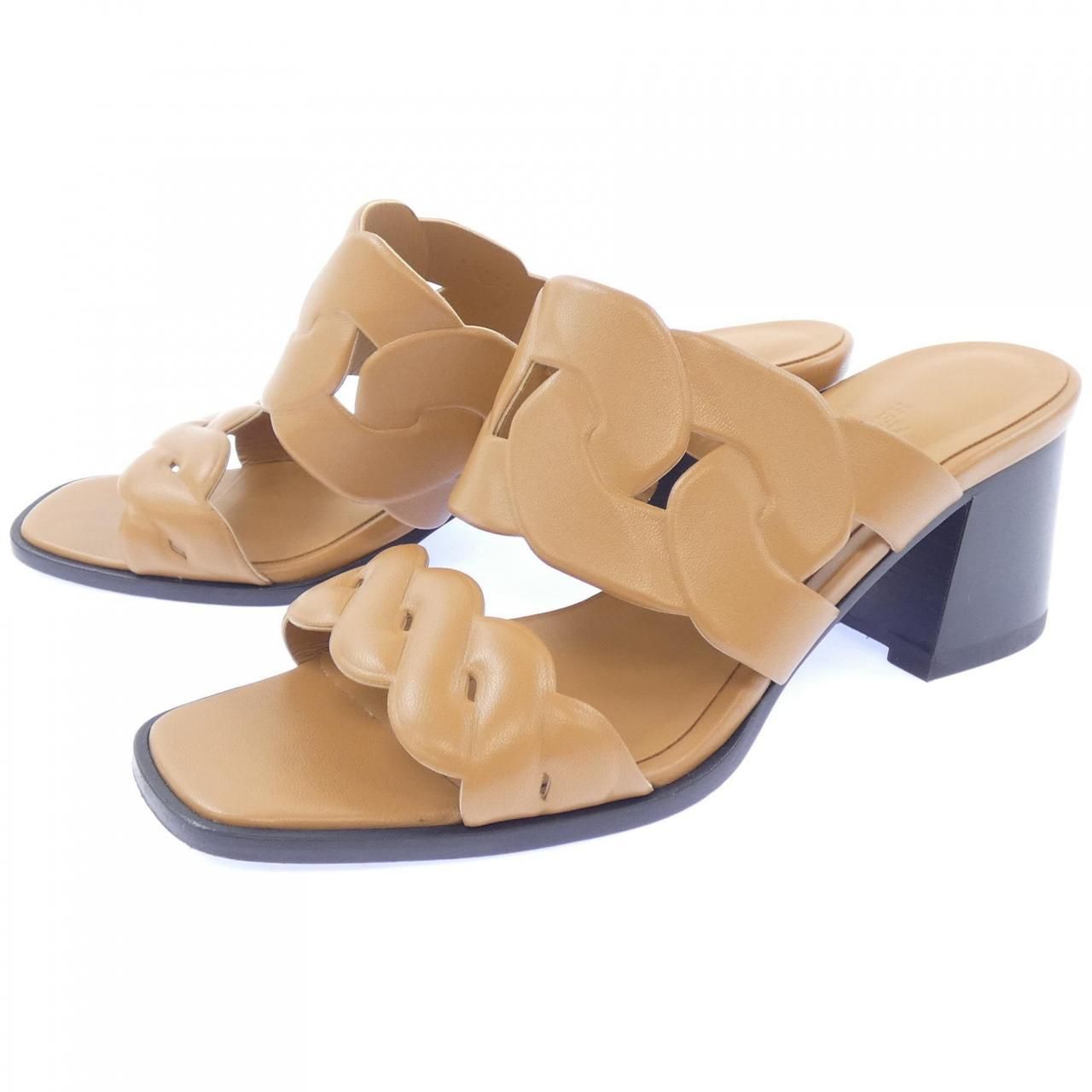 Hermes Gabby Chene Gourmet Trusade Sandals — view 3