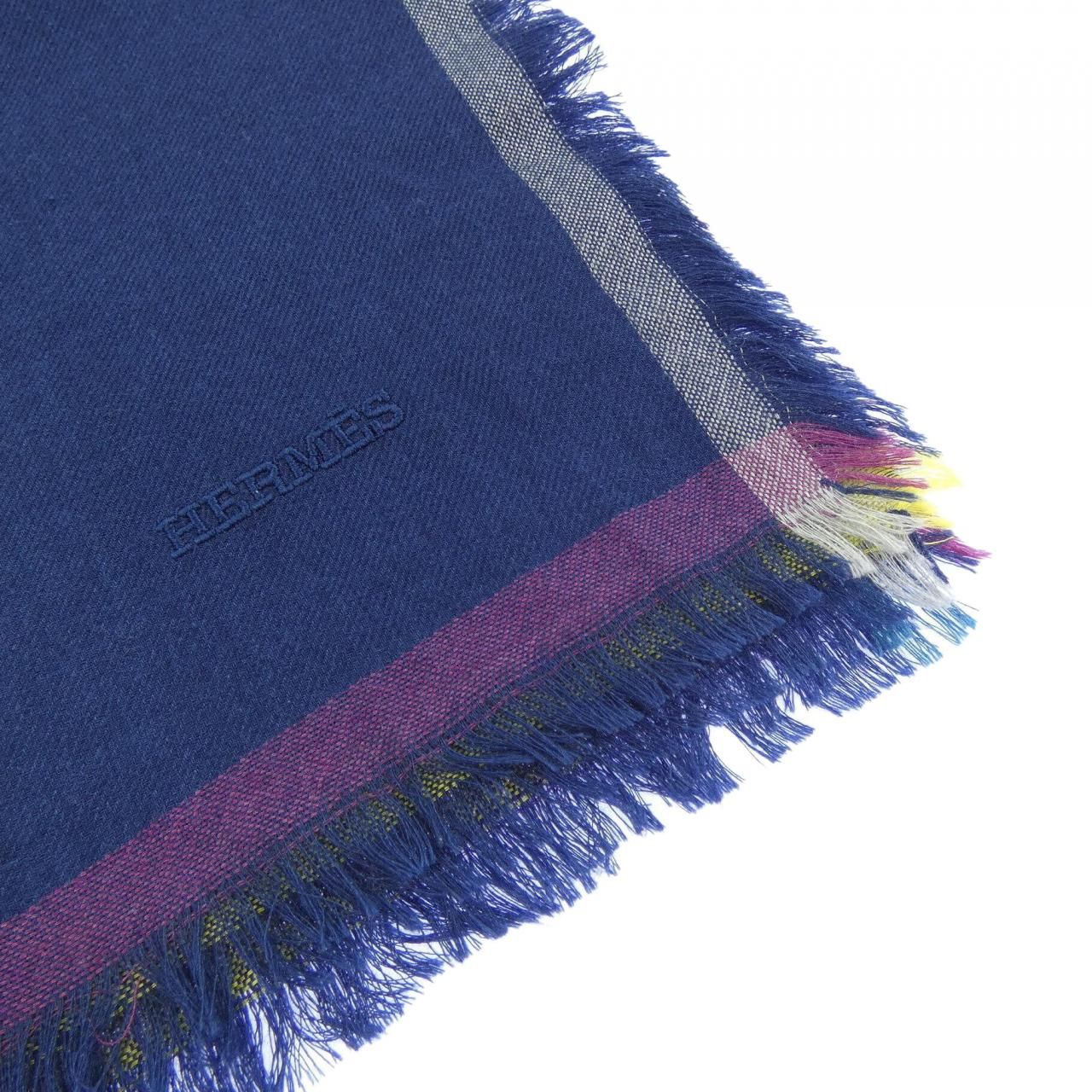 Hermes Stole Scarf Navy — view 2