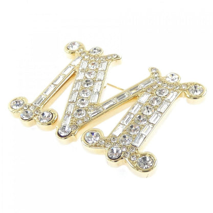 Max Mara M Brooch Gold