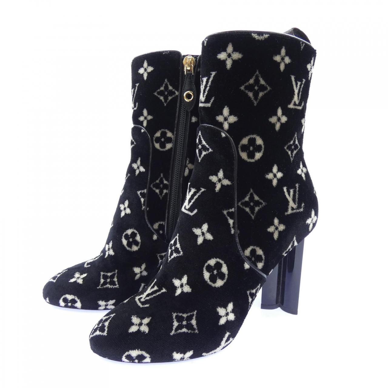 Louis Vuitton Monogram Velvet Silhouette Line Boots — view 3