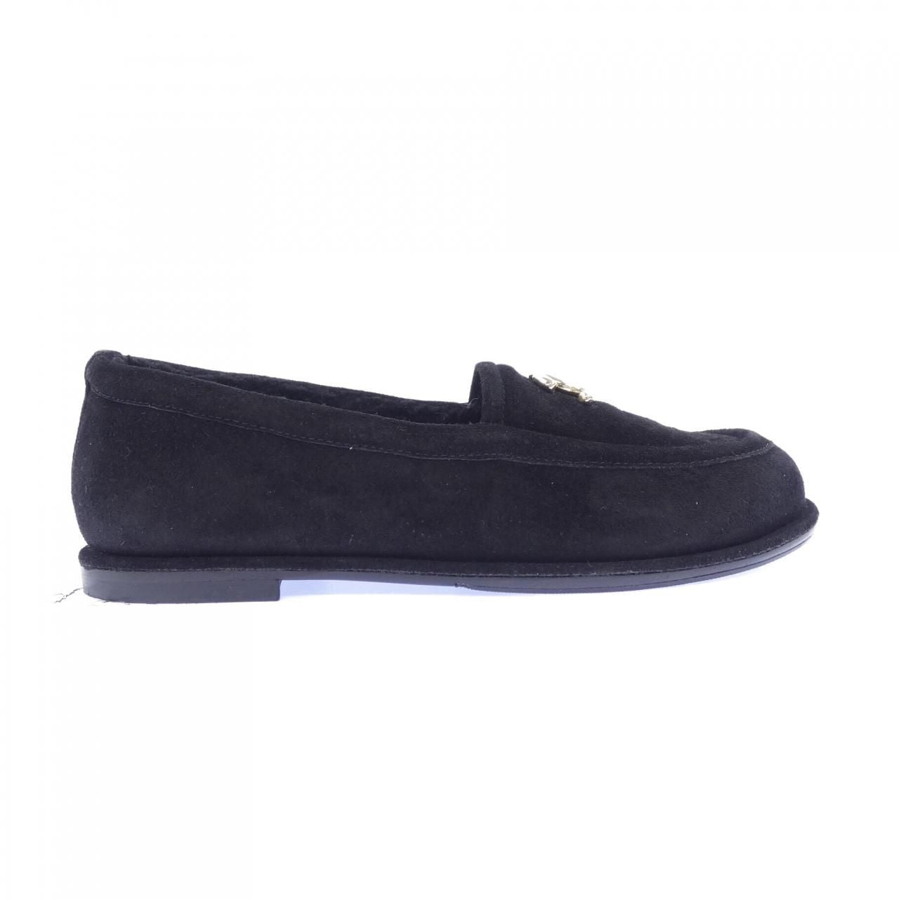 Chanel Moccasins Shoes Loafers Black