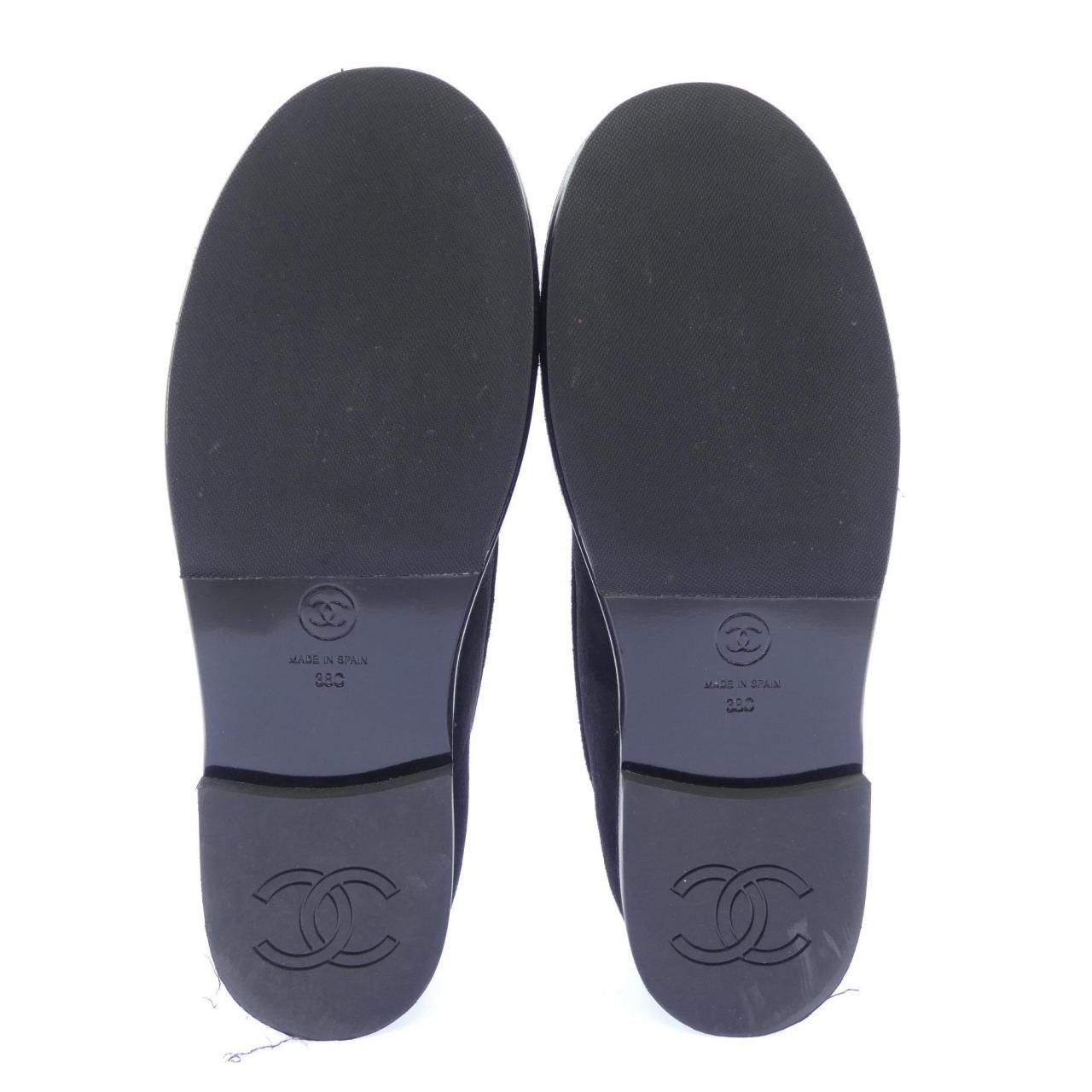 Chanel Moccasins Shoes Loafers Black — view 4