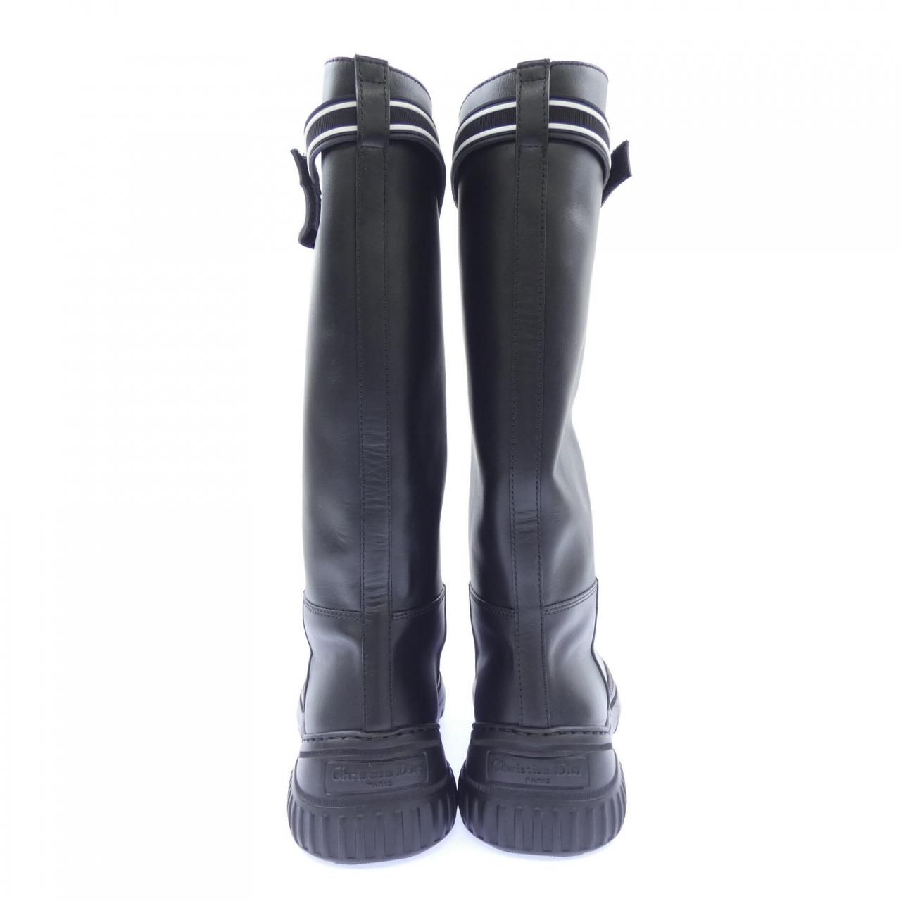 Dior Rubber Velcro Strap D-racer Long Boots — view 5