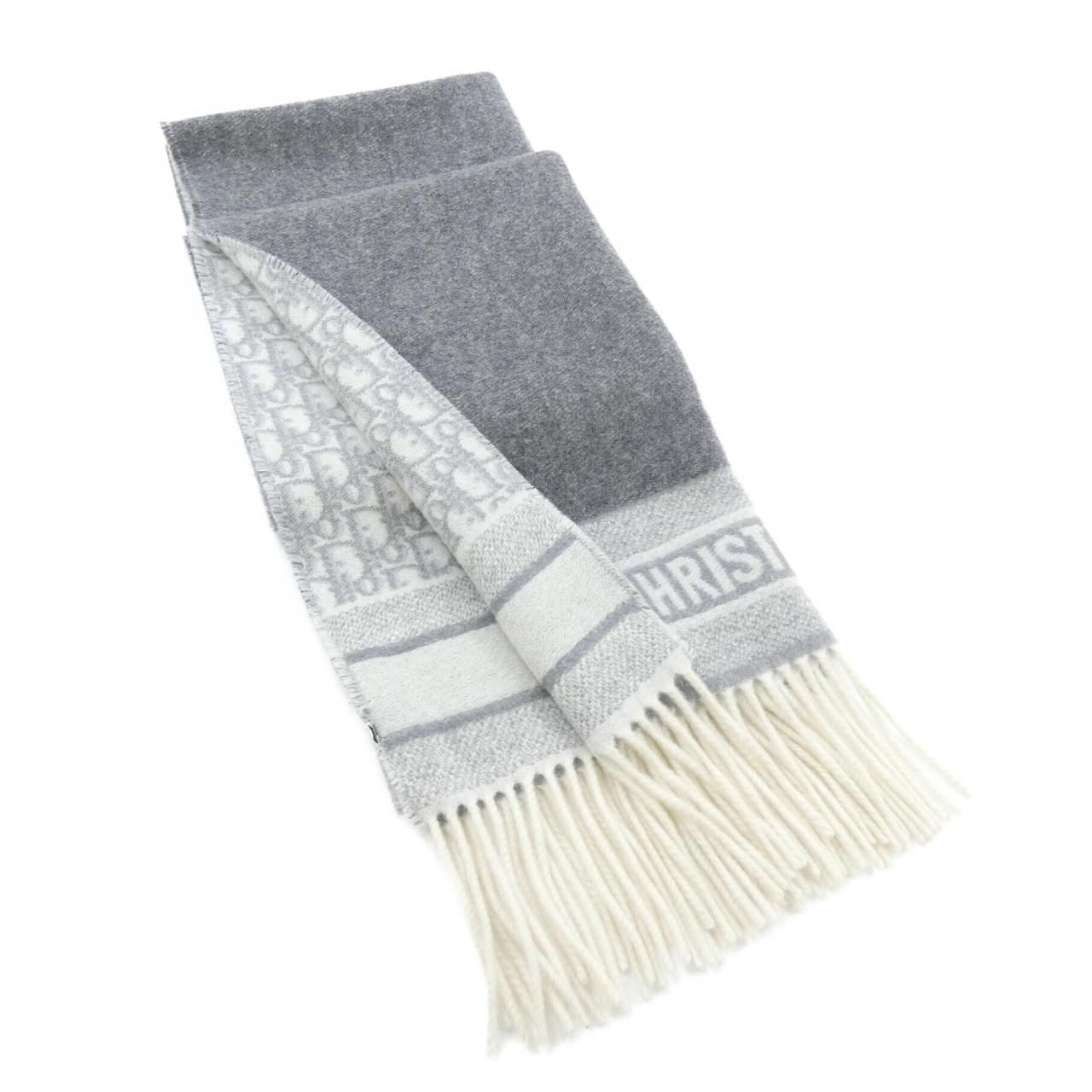 Dior Stole Scarf Gray
