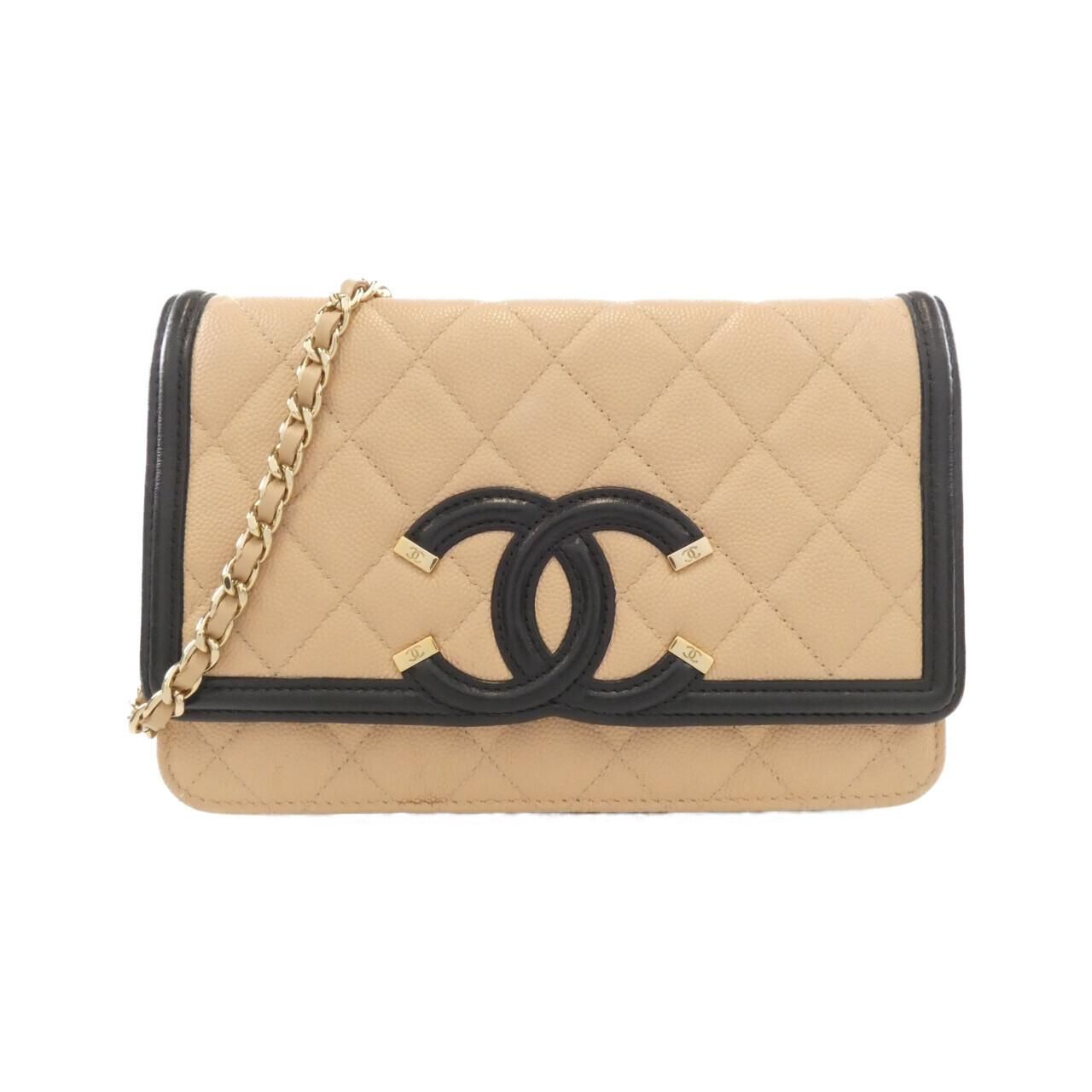 Chanel Chain Shoulder Bag Beige