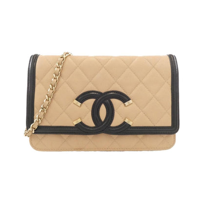 Chanel Chain Shoulder Bag Beige