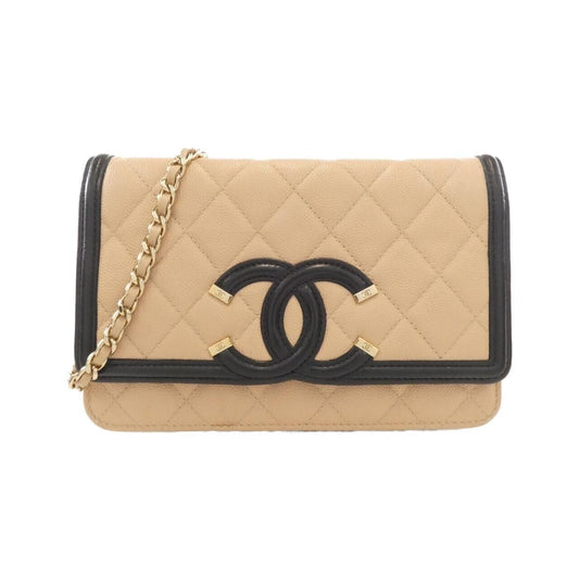 Chanel Chain Shoulder Bag Beige