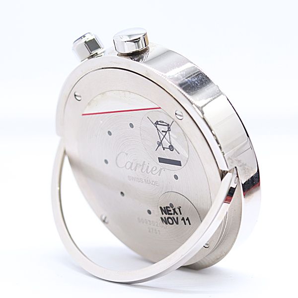 Cartier Travel Clock Quartz Silver Dial Table — view 3