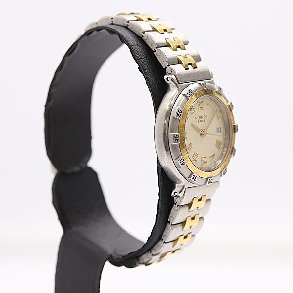 Hermes Captain Nemo SS Quartz Ivory Dial Watch — view 2