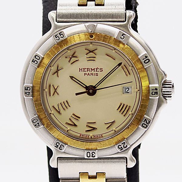 Hermes Captain Nemo SS Quartz Ivory Dial Watch