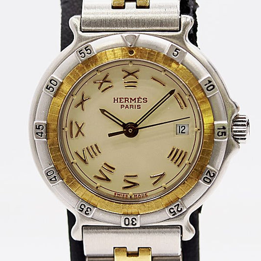 Hermes Captain Nemo SS Quartz Ivory Dial Watch