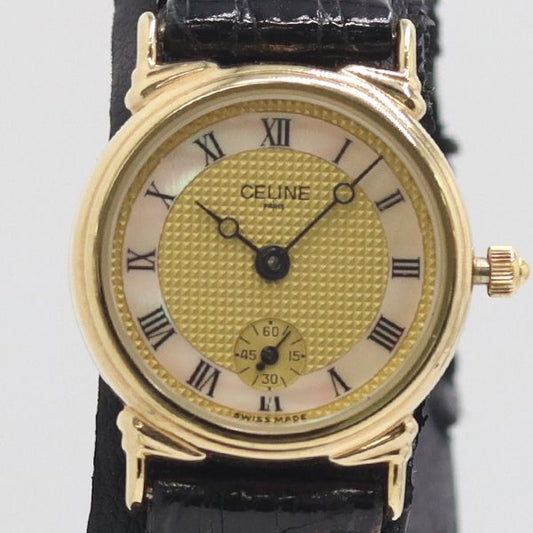 Celine and Quartz Sumoseco Gold Dial Watch Nam