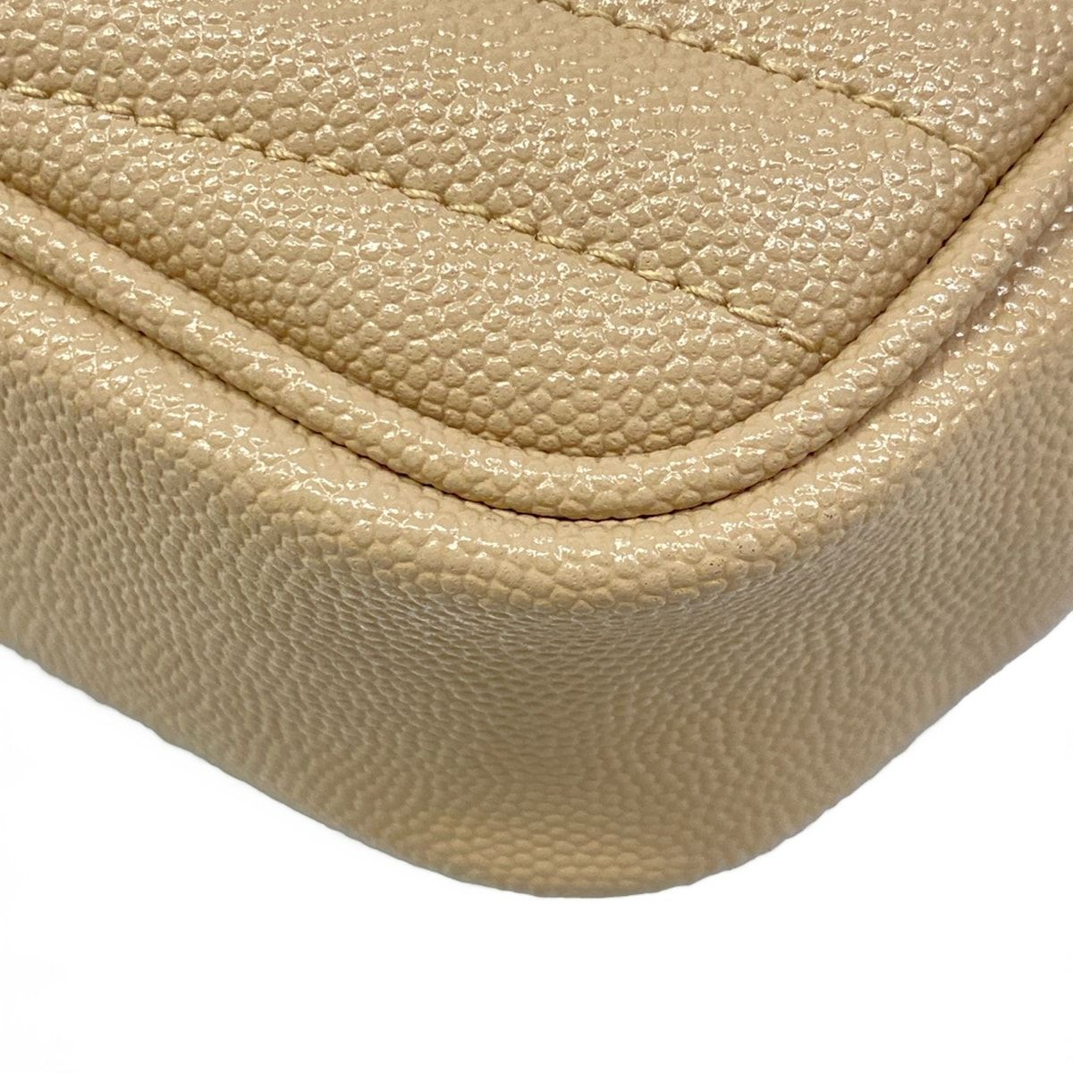 Saint Laurent Paris Mini Shoulder Bag Beige Chain Tassel Leather — view 6