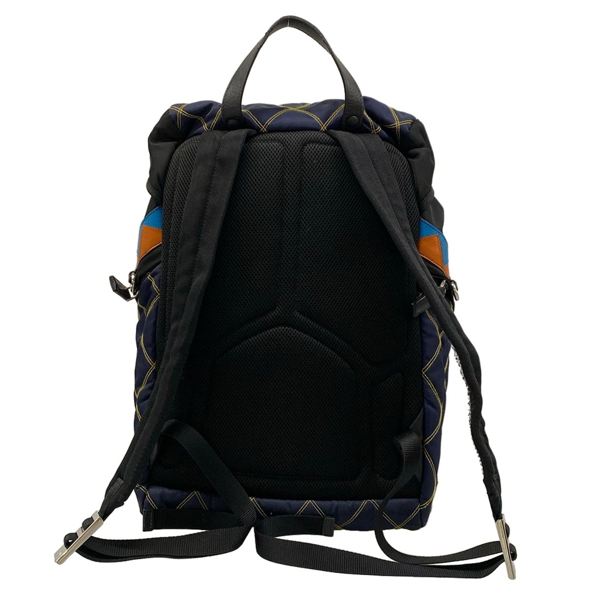 Prada Backpack Black Navy Multi — view 3