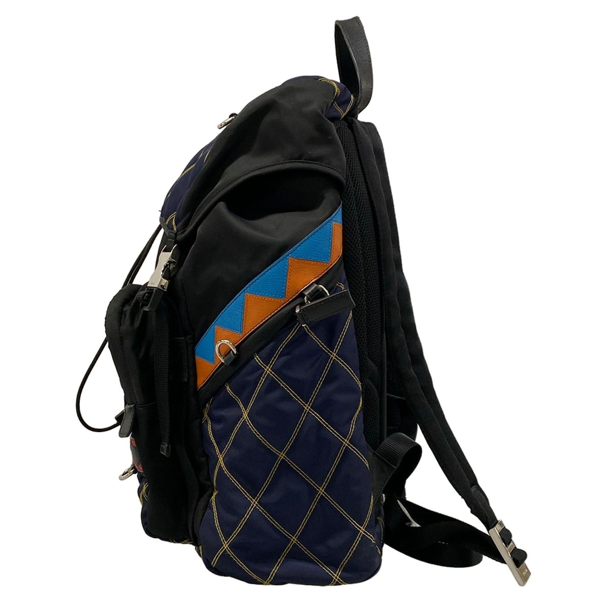 Prada Backpack Black Navy Multi — view 4